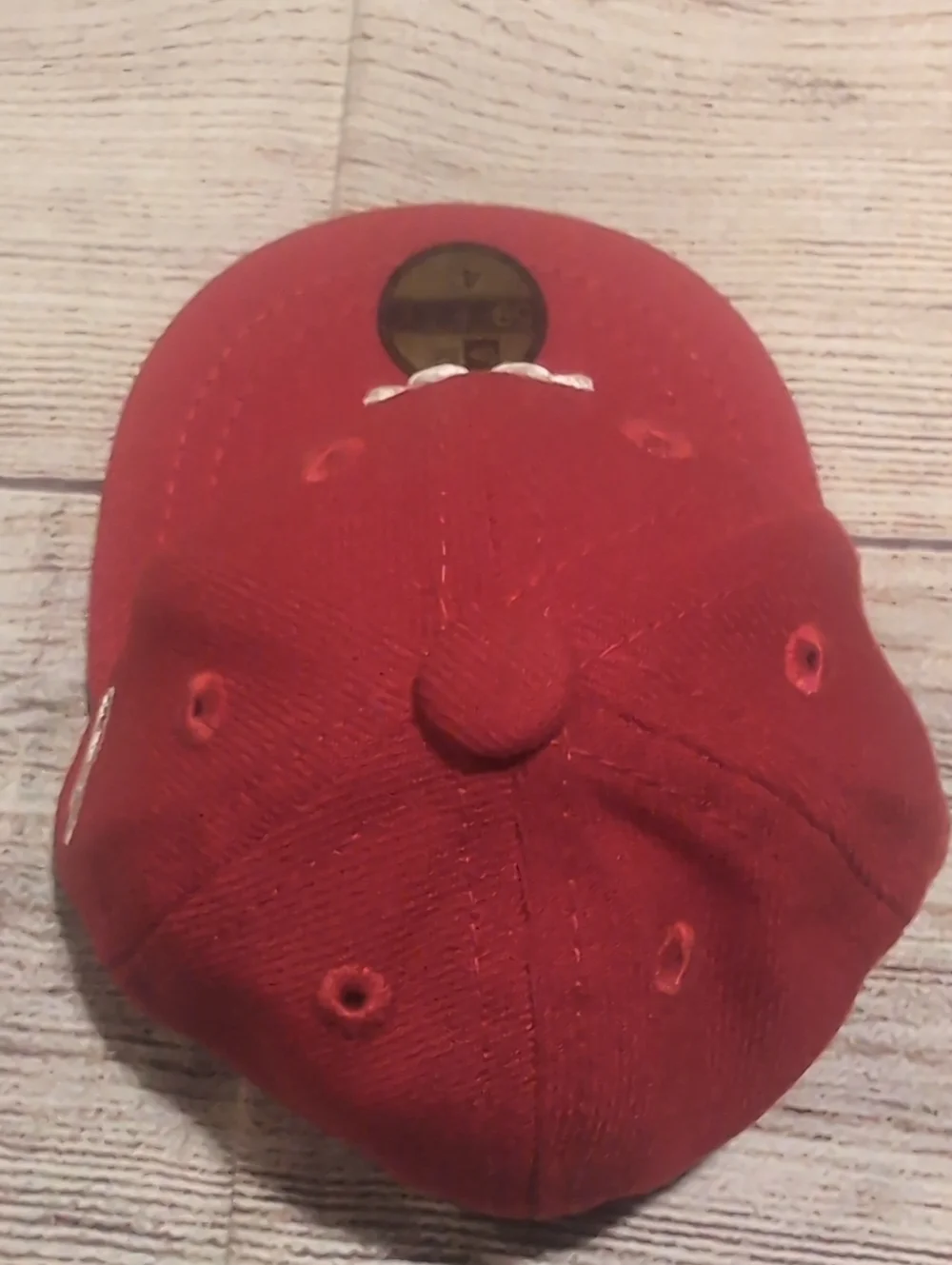 New Era 59fifty NY Yankees Red With Stitched White NY Mini Hat Size 41/4